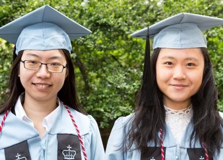 two graduate female students